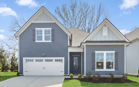 A house with a garage.