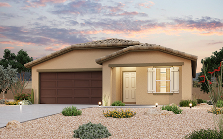 A house with a garage.