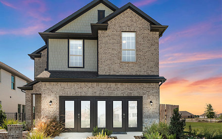 A house with a driveway.