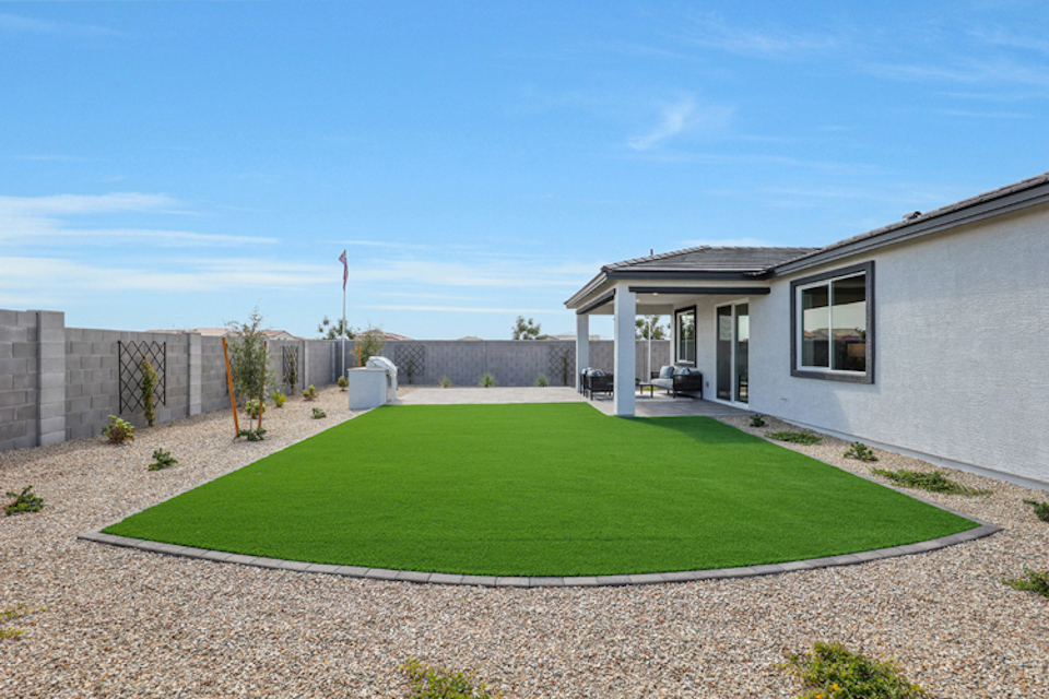 A house with a large yard.