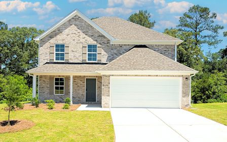A house with a garage.