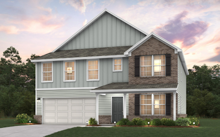 A house with a garage.