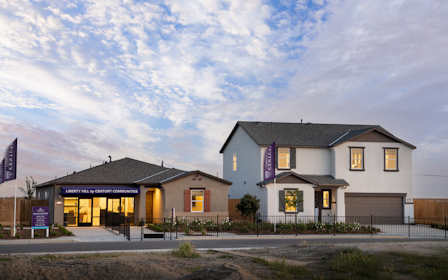 A building with a fence around it.